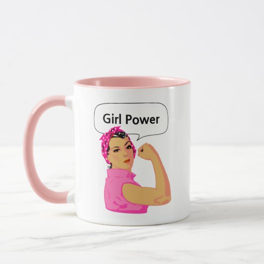 Girl Power 編集可能テキスト マグカップ (左)