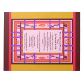 Girl Power Curvy Plaid Female Success notepad ノートパッド (正面)