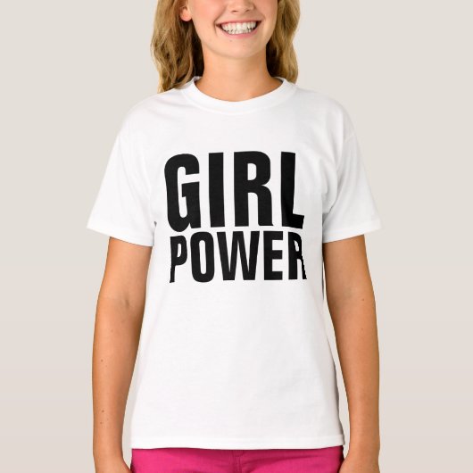 GIRL POWER Kids Girls Tシャツ (正面)
