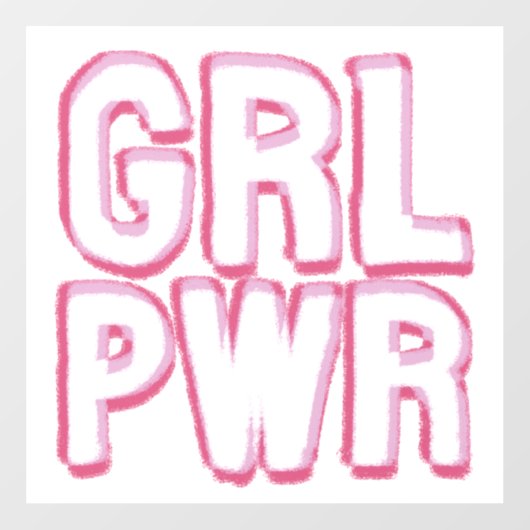 Girl Power - Lettering ウィンドウサイン (シート)
