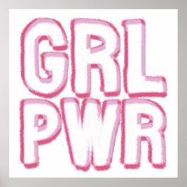 Girl Power Lettering ポスター