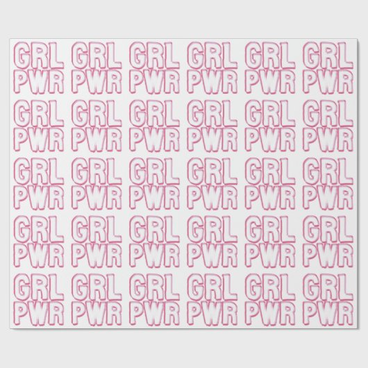 Girl Power Lettering ラッピングペーパー (フラット)