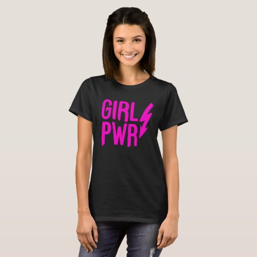Girl Power Lightning Bolt Tシャツ (正面フル)