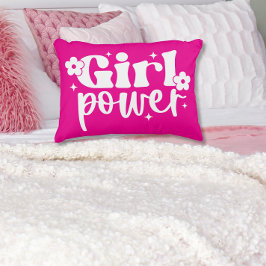Girl Power Pink Accent Pillow アクセントクッション