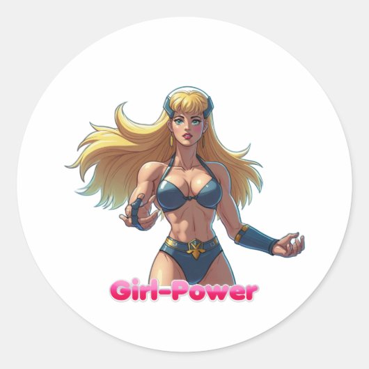 Girl-Power sticker ラウンドシール (正面)