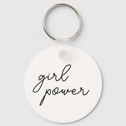 Girl Power Vibes | Cute Feminist Keychain Design キーホルダー (正面)