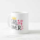 Girl Power Women's Day コーヒーマグカップ (正面左)