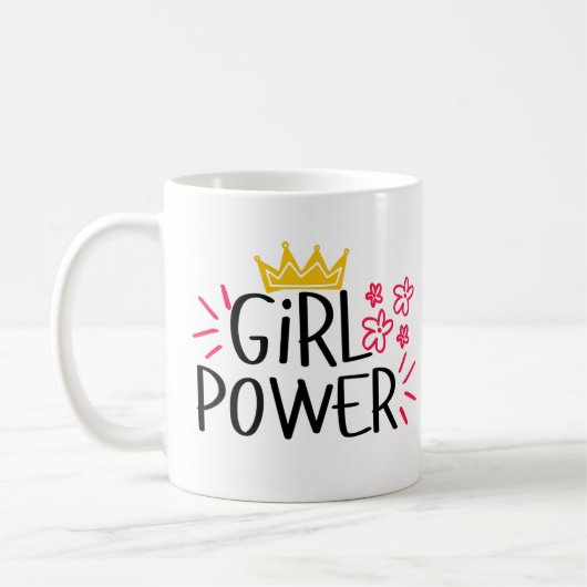 Girl Power Women's Day コーヒーマグカップ (左)