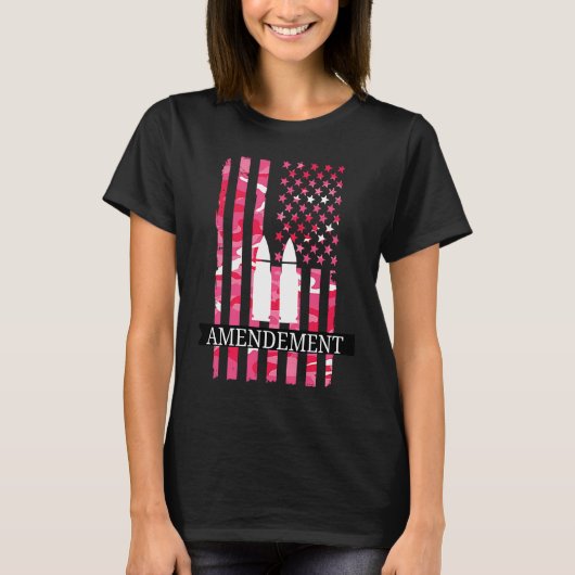 Girl Pro Gun Second Amendment  2A patriot American Tシャツ (正面)
