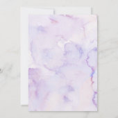 Girl Purple Shell Baby Shower Invitation 招待状 (裏面)