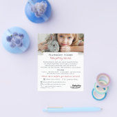 Girl & Rabbit, Babysitter, Daycare, Nursery Advert チラシ (シングル)