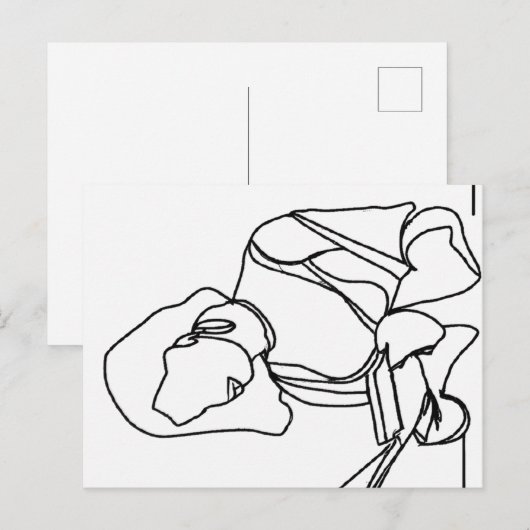 Girl Reading ポストカード (正面/裏面)