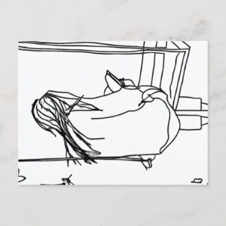 Girl Reading on a Swing ポストカード