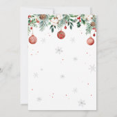 Girl Red Santa Christmas Baby Shower 招待状 (裏面)