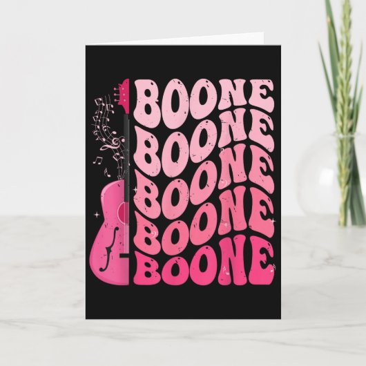 Girl Retro Boone Groovy Flower First Name Personal カード (正面)