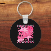 Girl Retro Jonas Groovy Flower First Name D 80's キーホルダー (正面)