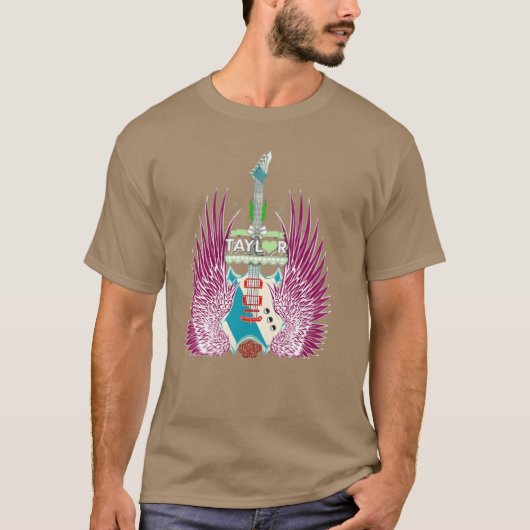 Girl Retroaylor 名前入り パーソナライズド グルーブ フリー Tシャツ (正面)