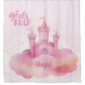 Girl Rule Palace on the Pink Cloudカスタマイズ シャワーカーテン (正面)