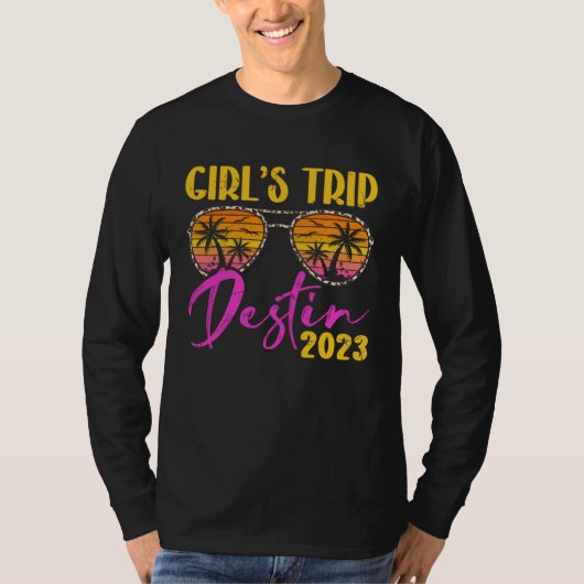 Girl s Trip Destin Florida 2023 Matching Bachelore Tシャツ (正面)