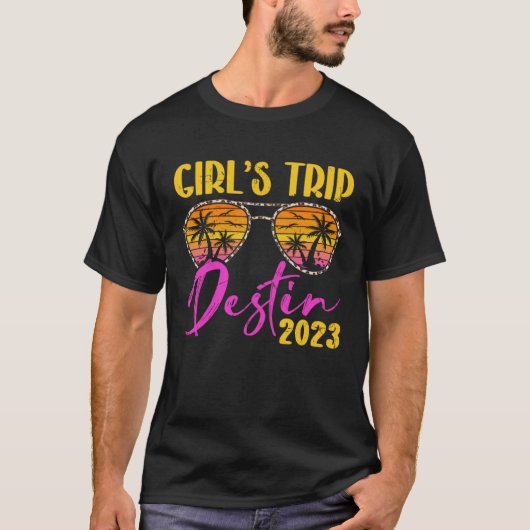 Girl s Trip Destin Florida 2023 Matching Bachelore Tシャツ (正面)