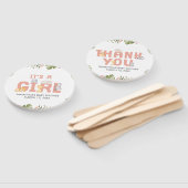 Girl Safari Animal Baby Shower ハンドファン (組立なし)