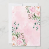 Girl Safari Baby Shower Invitation, Wild Jungle An 招待状 (裏面)