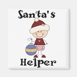 Girl Santa's Helper Tシャツ&ギフト マグネット
