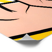 Girl Saying Shhhhh Pop Art ポスター (角)