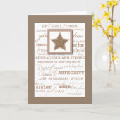 Girl Scout Bronze賞星付き祝賀 カード (黄色い花)