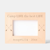 Girl Scout Camp Life the Best Life Custom レーザー彫刻フレーム (正面)