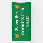 Girl Scout Green Dollar Sign Cookie For Sale 横断幕 (縦)