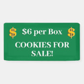 Girl Scout Green Dollar Sign Cookie For Sale 横断幕 (横)