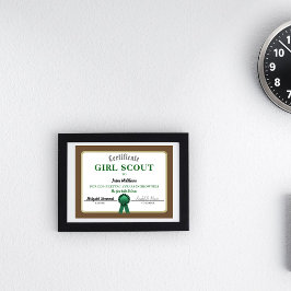 Girl Scouting Browniesサービス証明書