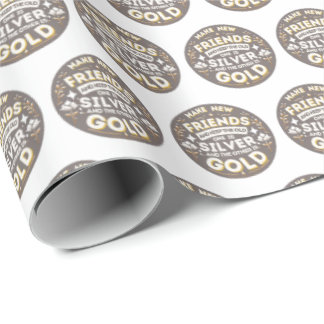 Girl Scouting Make New Friends Gift Wrap ラッピングペーパー