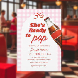 Girl She Ready To Soda Baby ポップ・アートの Shower 招待状