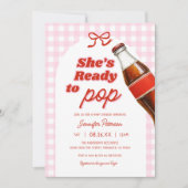 Girl She Ready To Soda Baby ポップ・アートの Shower 招待状 (正面)