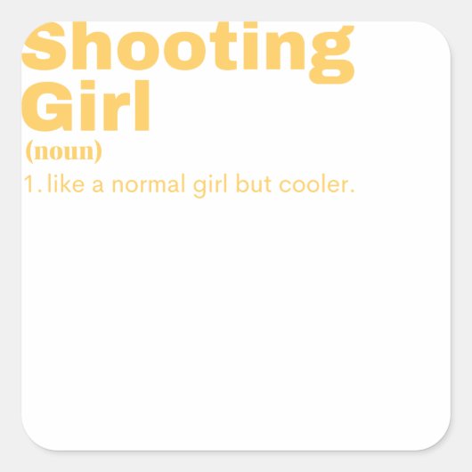  Girl - Shooting スクエアシール (正面)