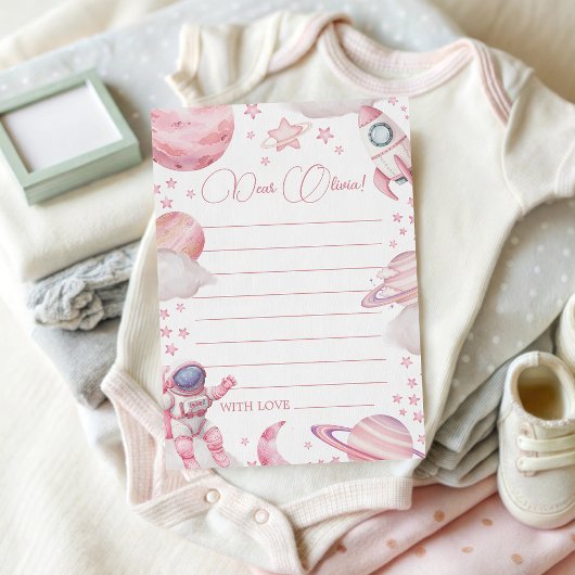 Girl Space Birthday Time Capsule Card 招待状