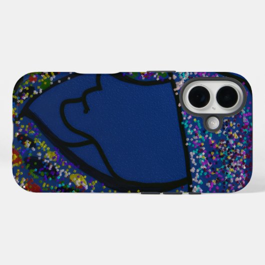 Girl Spotted Glitter Print Hair  Case-Mate iPhoneケース (裏面 (横))