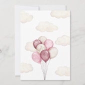 Girl Storck Special Delivery Baby Shower 招待状 (裏面)