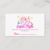 Girl Strike Up Bowling Diaper Raffle Baby Shower エンクロージャーカード (正面)