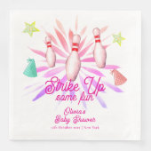 Girl Strike Up Bowling Sport Party Baby Shower (正面)