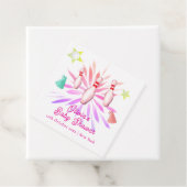 Girl Strike Up Bowling Sport Party Baby Shower フェイバータグ (インサイチュ)