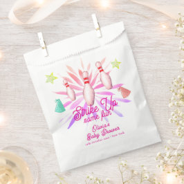 Girl Strike Up Bowling Sport Party Baby Shower フェイバーバッグ