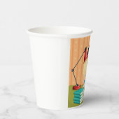 Girl Studying at Desk Doing Homework 紙コップ (右)