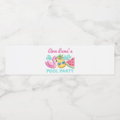 Girl Summer Beach Birthday ペットボトルラベル (シングルラベル)