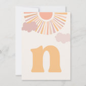 Girl Sun ONE High Chair Banner - Letter "N" 招待状 (正面)