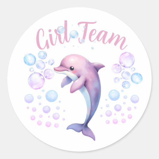 Girl Team Ocean 性別発表 ラウンドシール (正面)