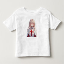 Girl Templar Knight Crusader Toddler Tee Shirt