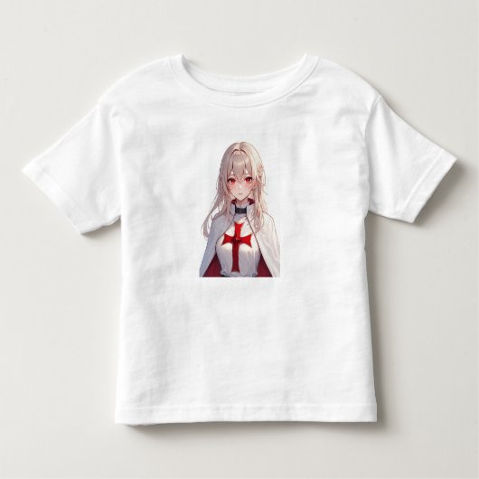 Girl Templar Knight Crusader Toddler Tee Shirt トドラーTシャツ (正面)